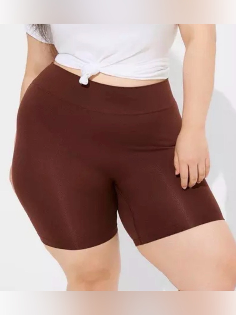 Torrid Curve Seamless High Rise No Rub Shorts Brown